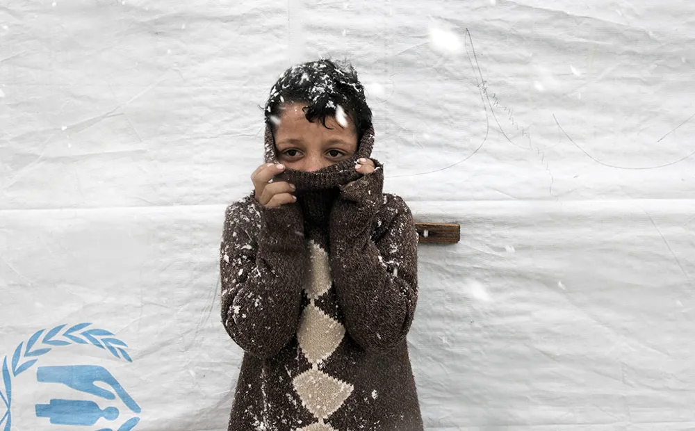 Six tarpaulin sheet roofs