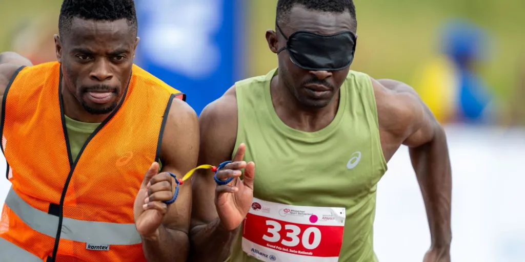 Paris. Refugee Paralympic athlete Guillaume Junior Atangana