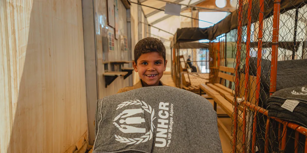 Jordan. UNHCR Distributes Blankets To Refugees In Za'atari Camp