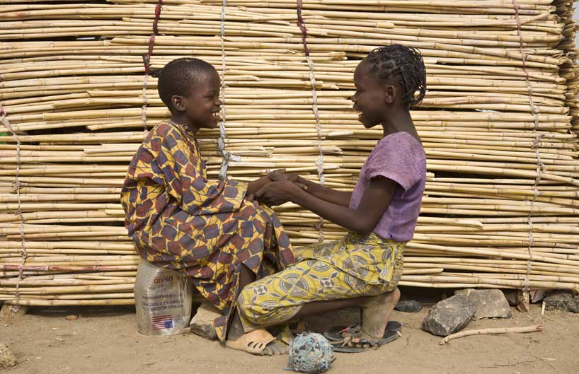 Unhcr Refugee Ibrahim And Laraman Play Together