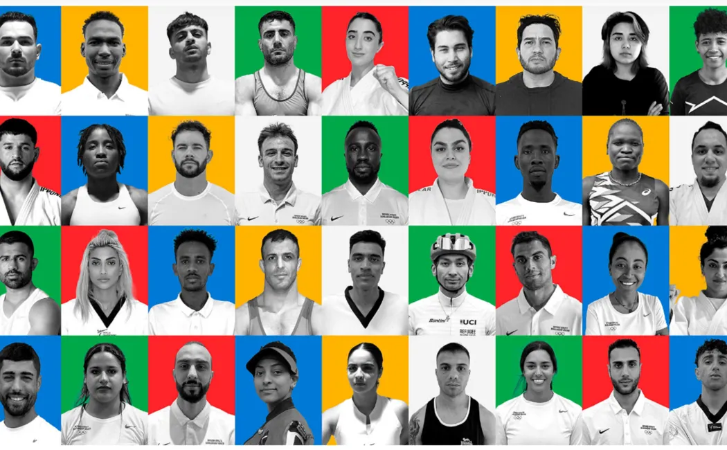 2024 Olympic Refugee team collage