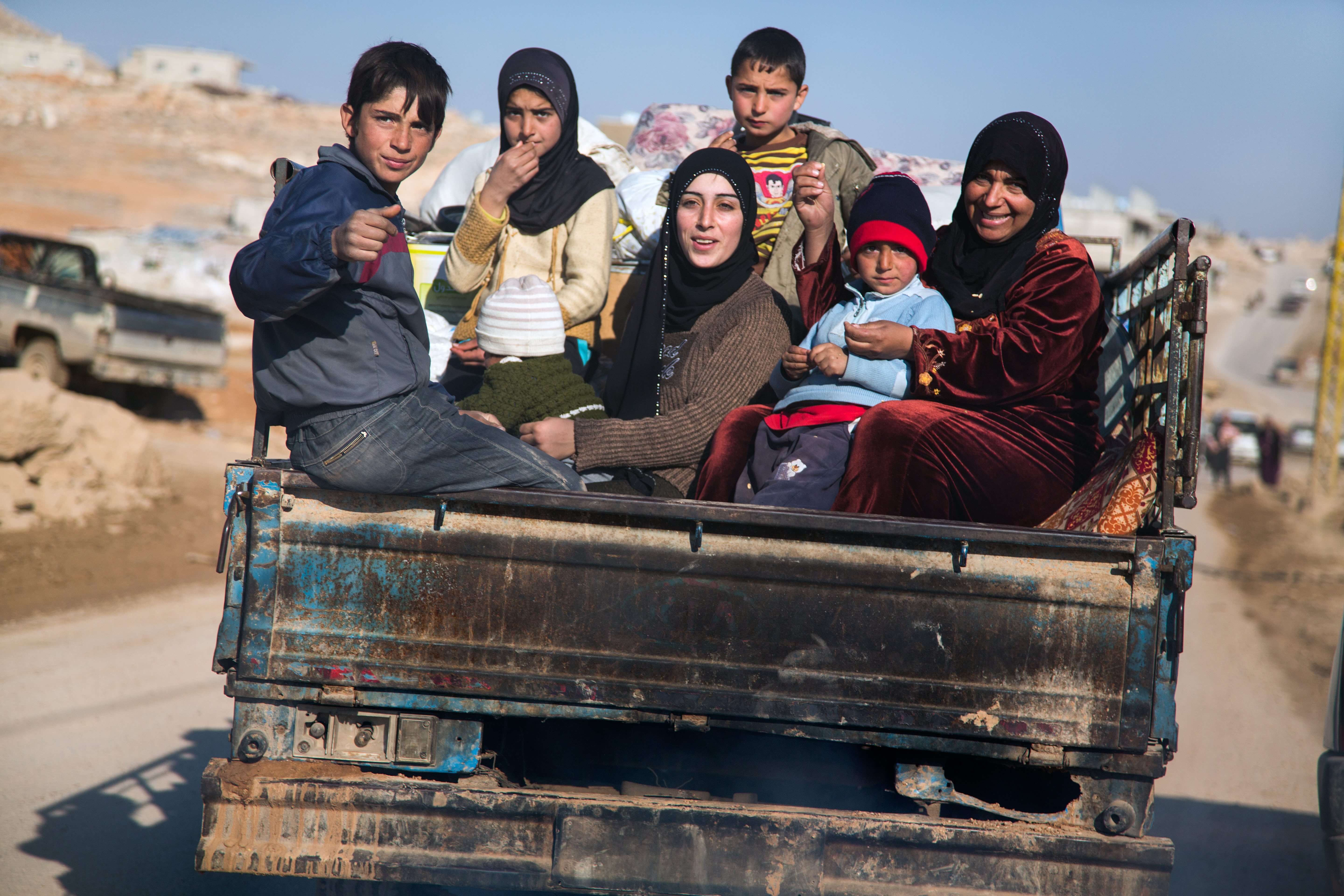 Lebanon Syrian Refugees Flee Yabrud Syria And Cross The Border Into Arsal In Lebanon