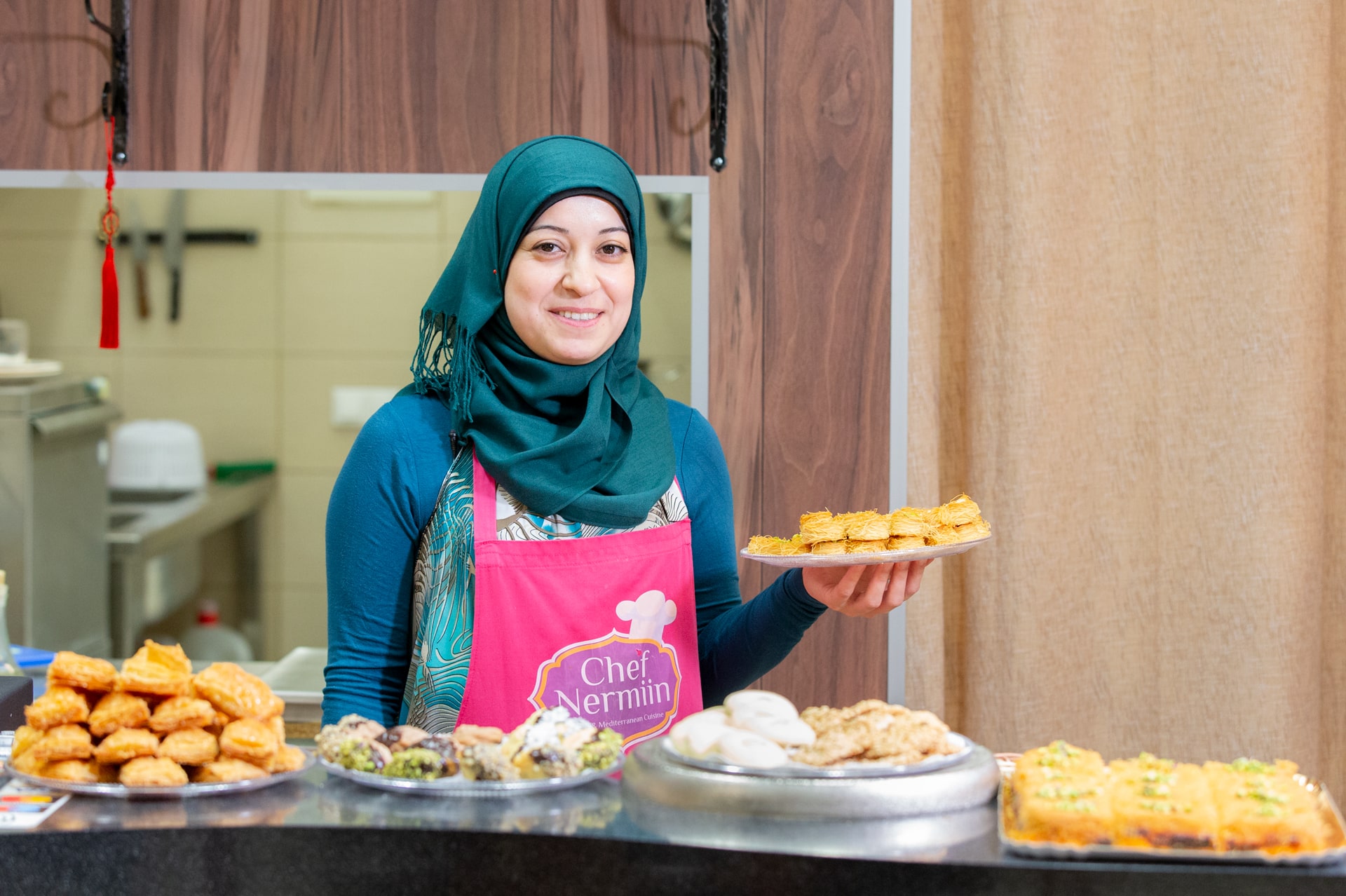 Estonia_Nermiin with her delicious homemade pastries