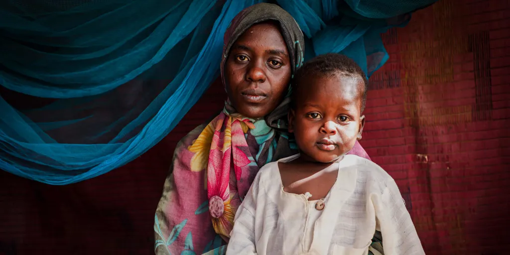 Sumia Hassan fled the conflict in Sudan, which has now entered its second year.