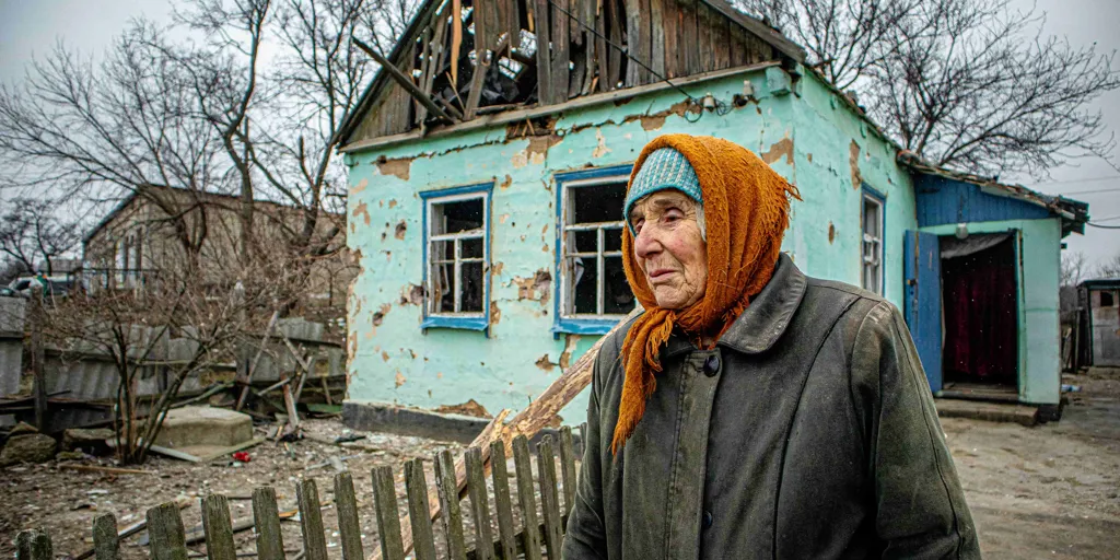 Ukraine. War Affected People In Donetsk Region Get Help To Repair Their Homes.